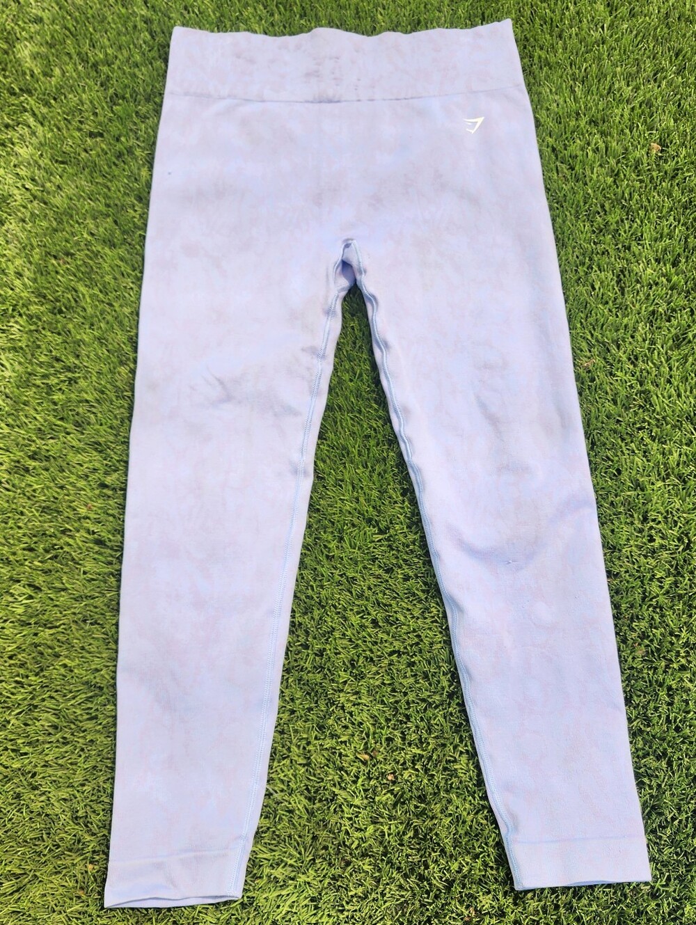 Gymshark Womens Adapt Camo Light Purple Blue Leggings Seamless Scrunch Bum No Sz